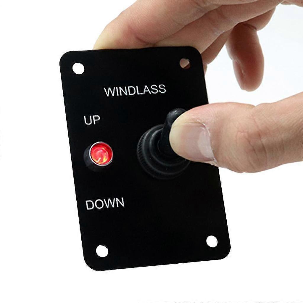12v 15a Anchor Winch Windlass Switch Up/down Toggle Switch Control Panel With Led 3-terminal Switch For Rv Camper Boat Yacht