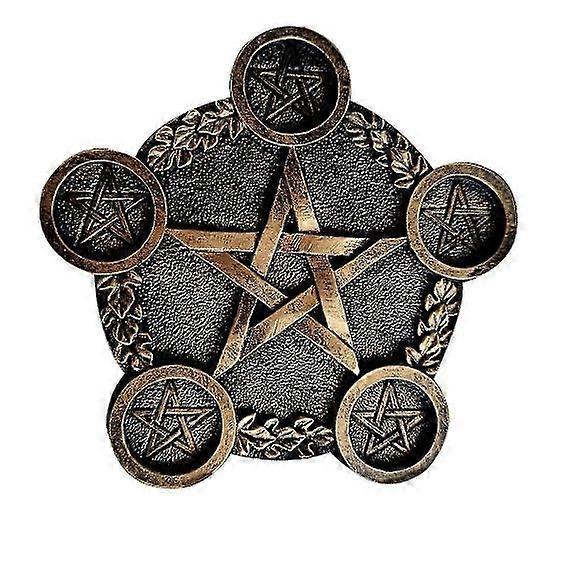 Candleholder,1pc Pentacle Star Candleholder Decorative Desktop Candleholder Sacrifice Prop - DD