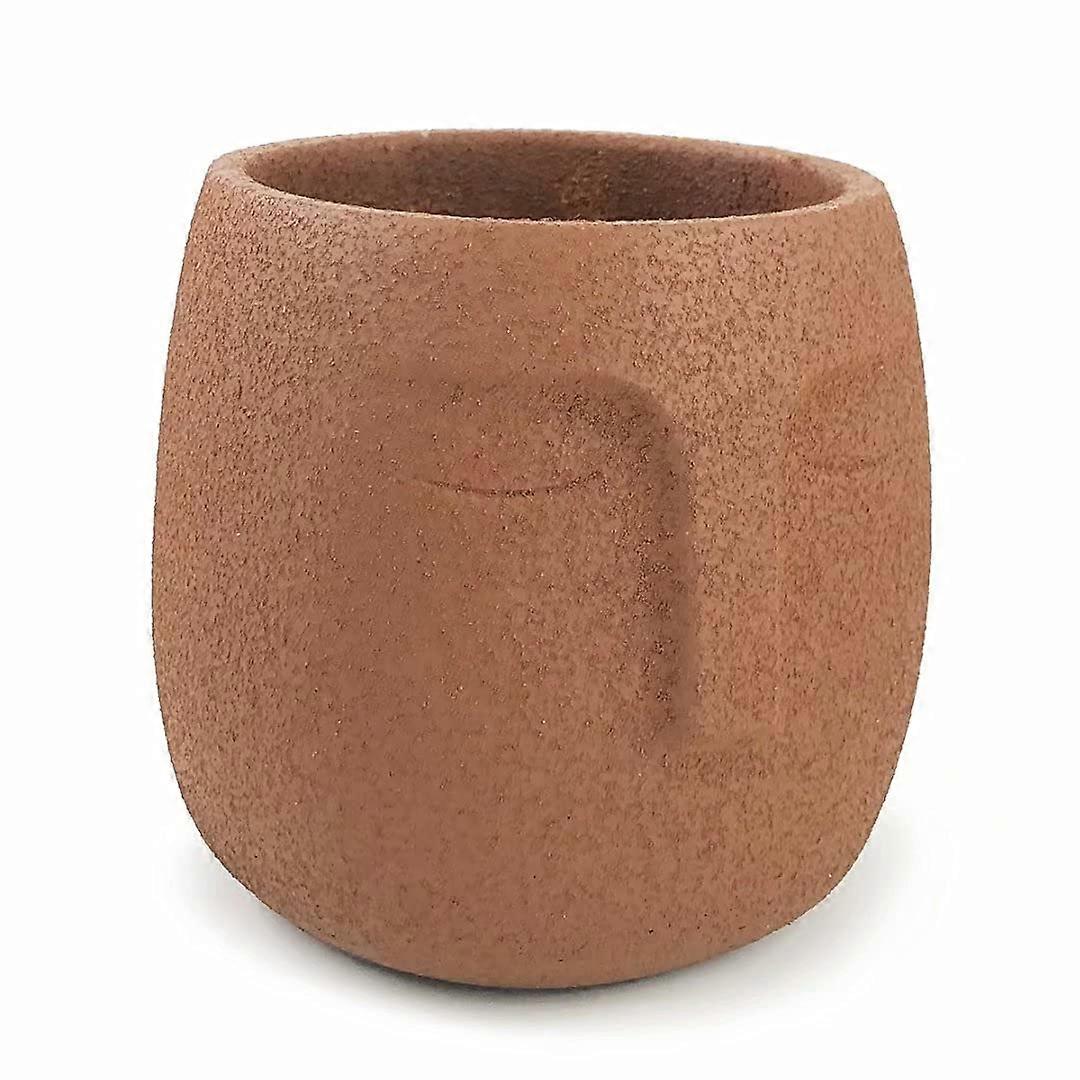 Plant Pots Concrete Statue Face Shape