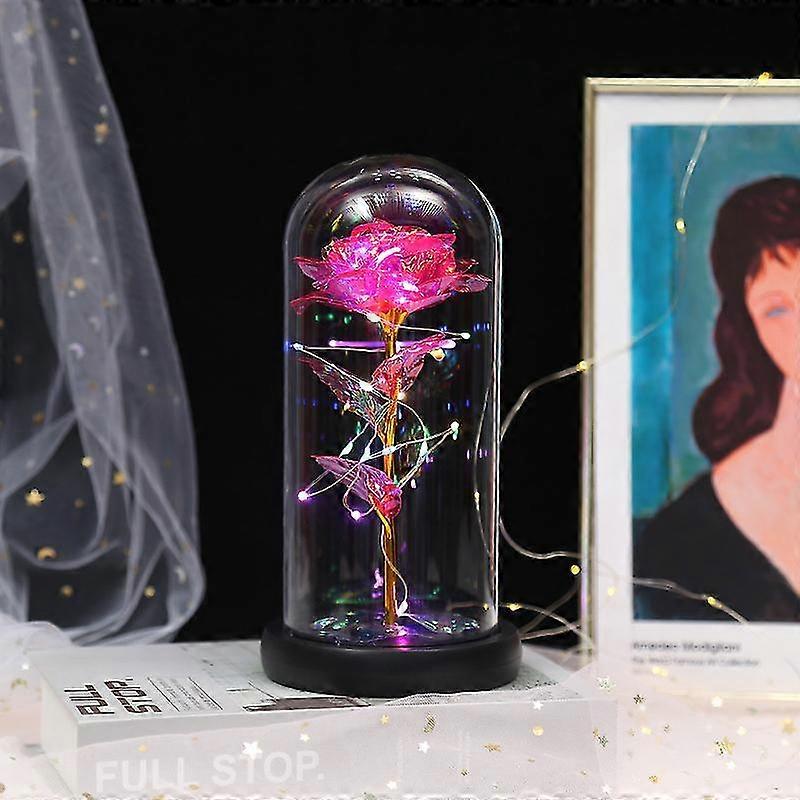 ガラスドームの永遠のバラの美しさと動物のローズキットは、女性のお母さんプレゼントのための人工花ローズギフトを導いた