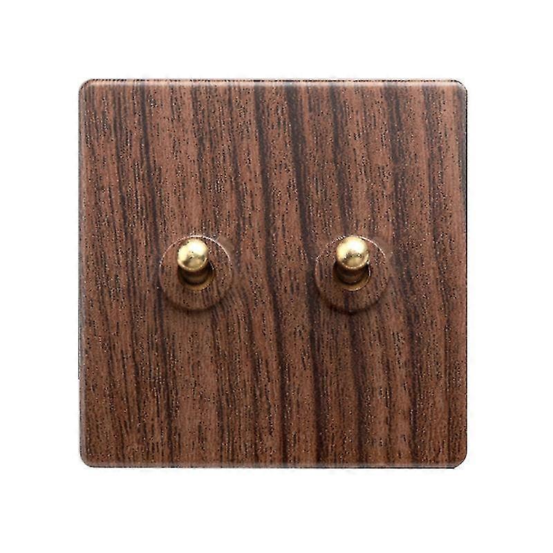 Toggle Switch Panel Wood Grain Color Light Switch Wall Power Switch Socket