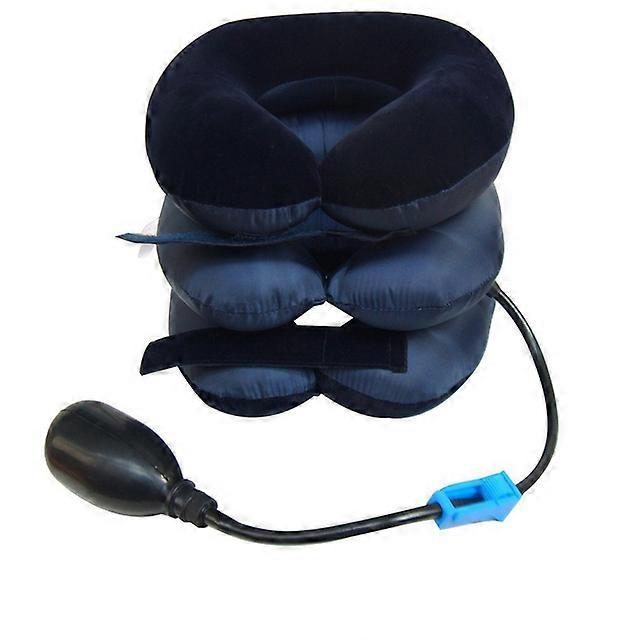 Neck Massager 3 Layer Inflatable Air Cervical Neck Traction Support Pain Stress Relief Neck Collar Pillow Neck Stretching Brace