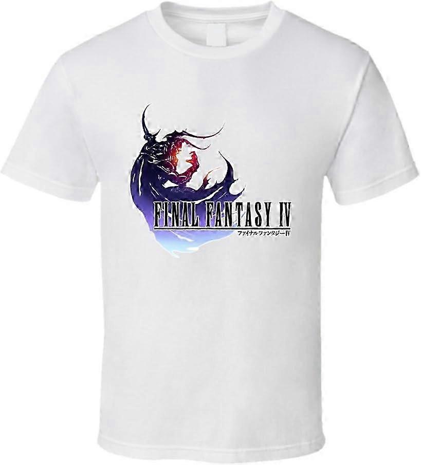 Final Fantasy 4 IV Camiseta Material retrô da moda