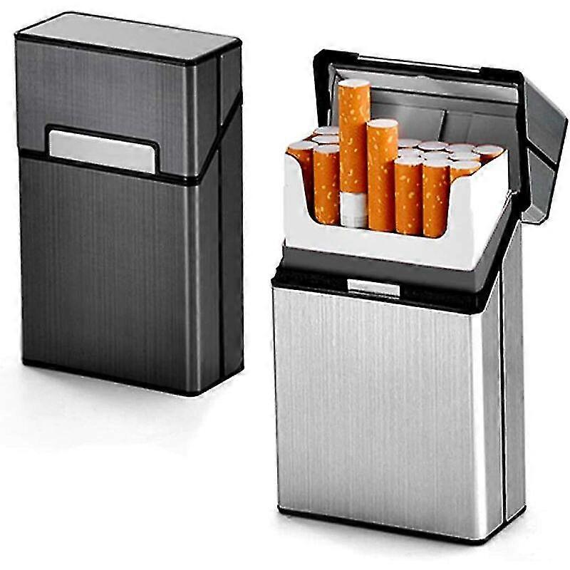 Aluminium-Zigarettenetuis-Halter - Anti-Extrusion, 2 Stück, männliche weibliche Zigarettenpackungsbox