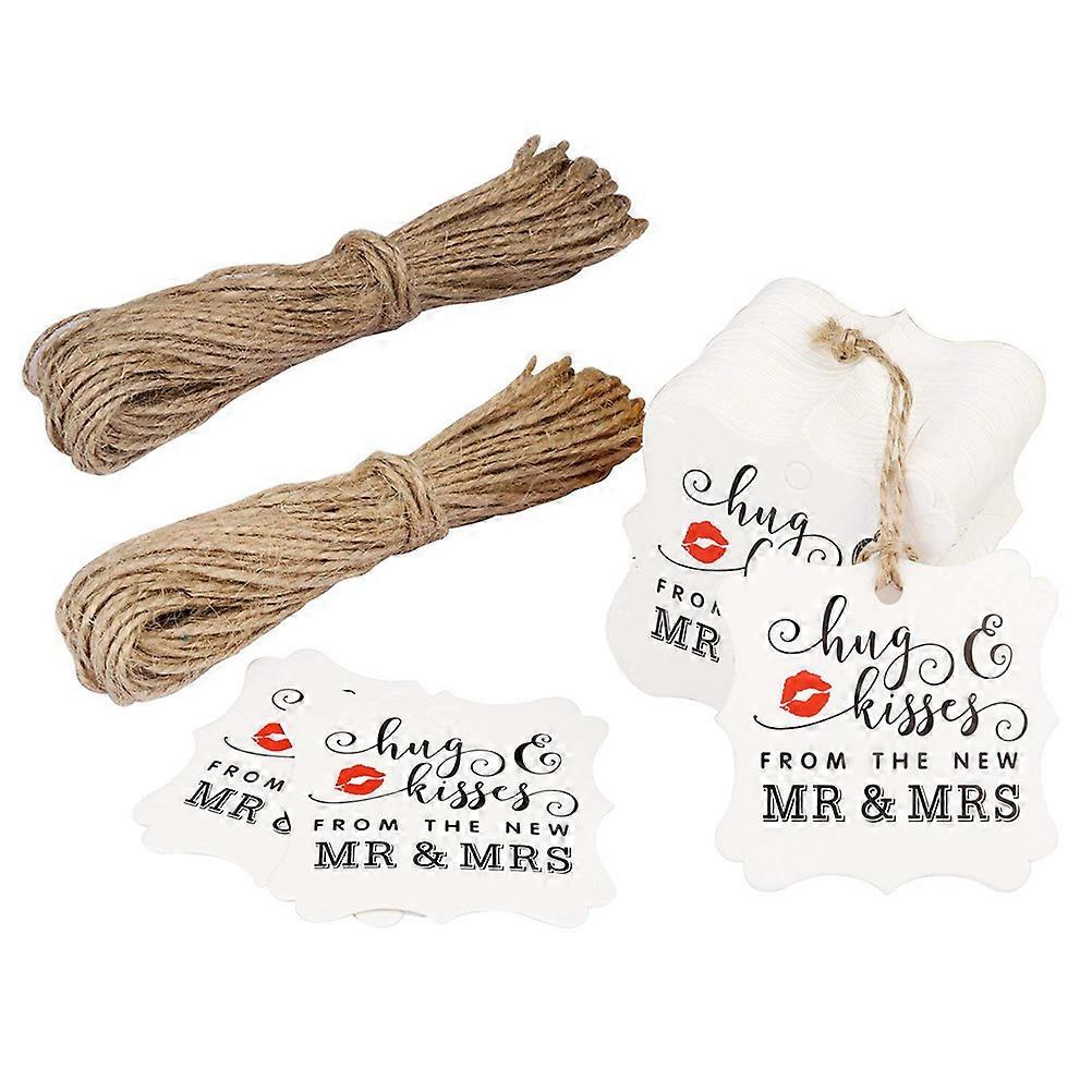 100 Pcs Blank Sticker Labels Paper Gift Tags Bridal Gift Tags Gift Packing Tags Holiday Gift Tag Natural Gift Tags