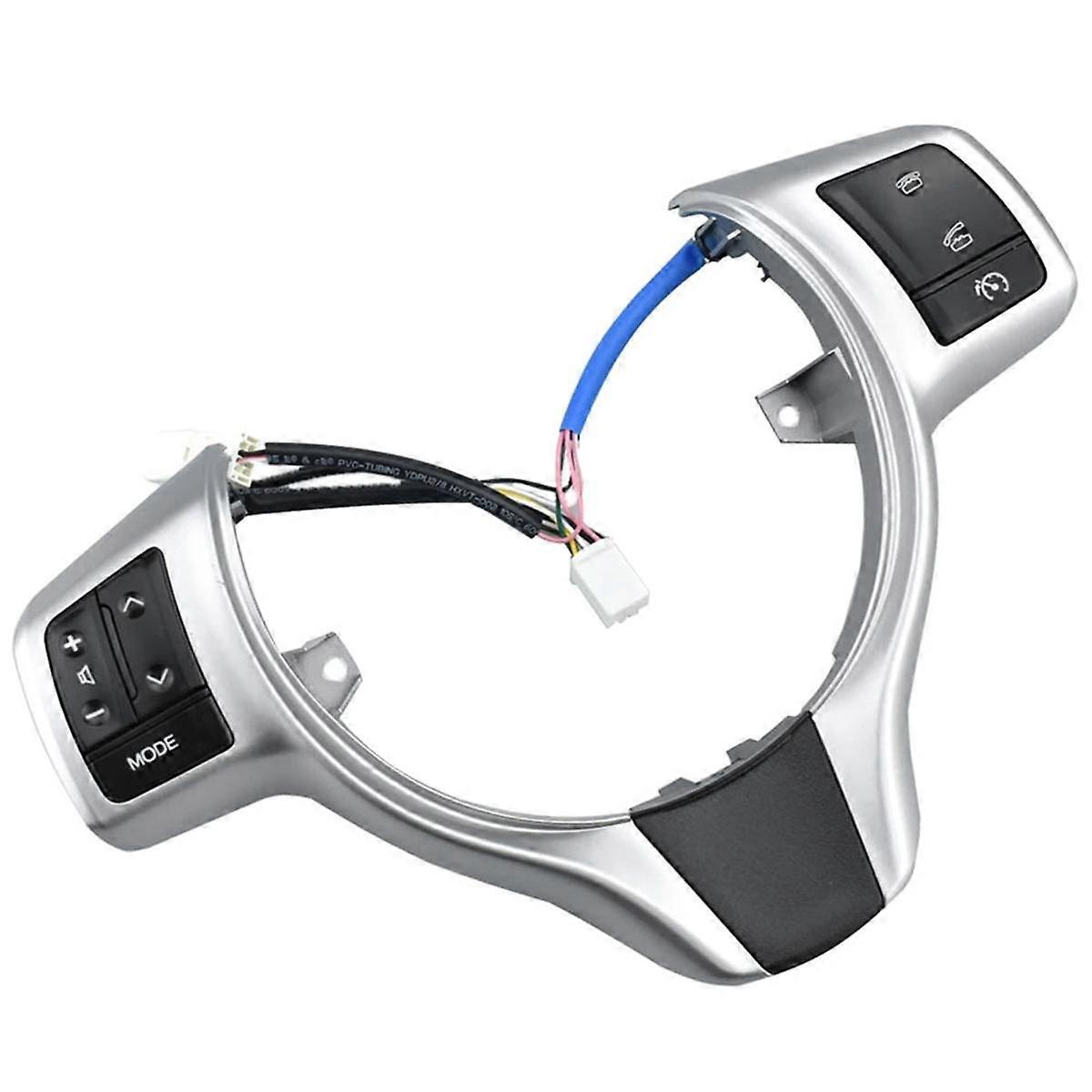 Silver Steering Wheel Switches Buttons Phone Volume Control Switch Buttons for Vitz Yaris Verso-S 2
