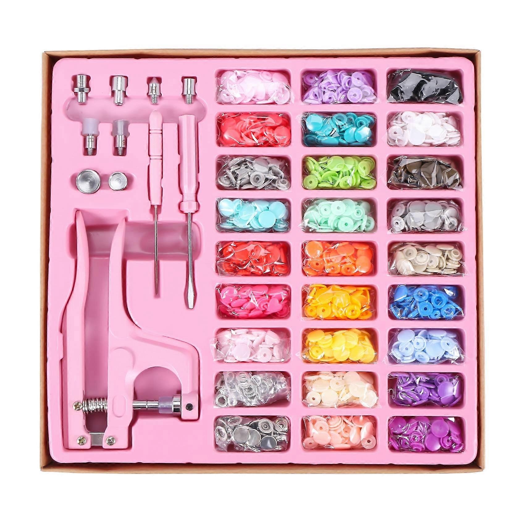 Snaps Fasteners Kit, Snap Buttons T5 with Installment Tool Kit Colorful Plastic Snaps for Sewing Cl