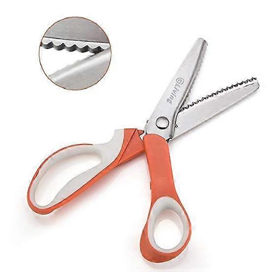 23.5cmレースカット5mmラウンドティースオレンジホワイト