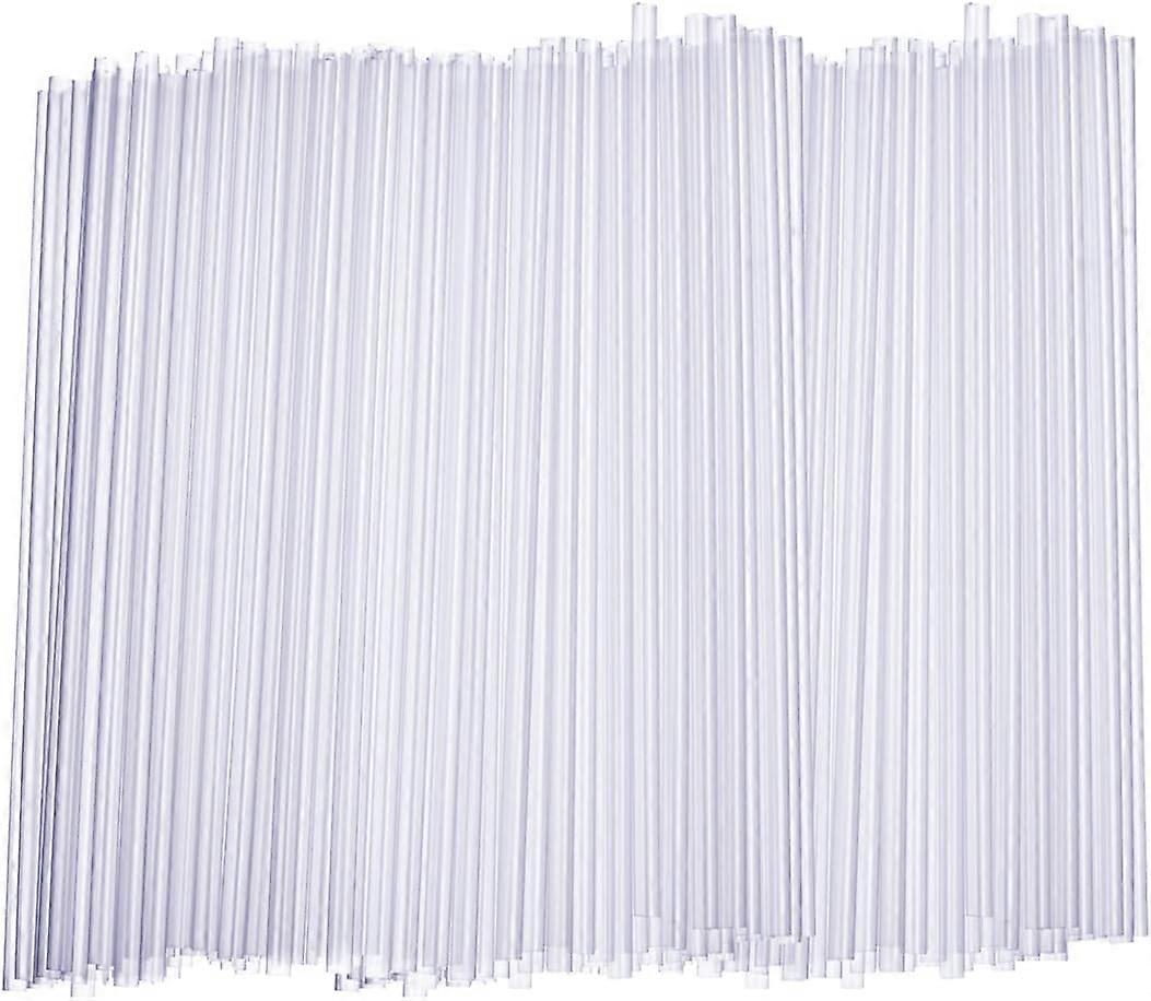 [200 Pack] Disposable Plastic Drinking Straws - 6" High - Clear