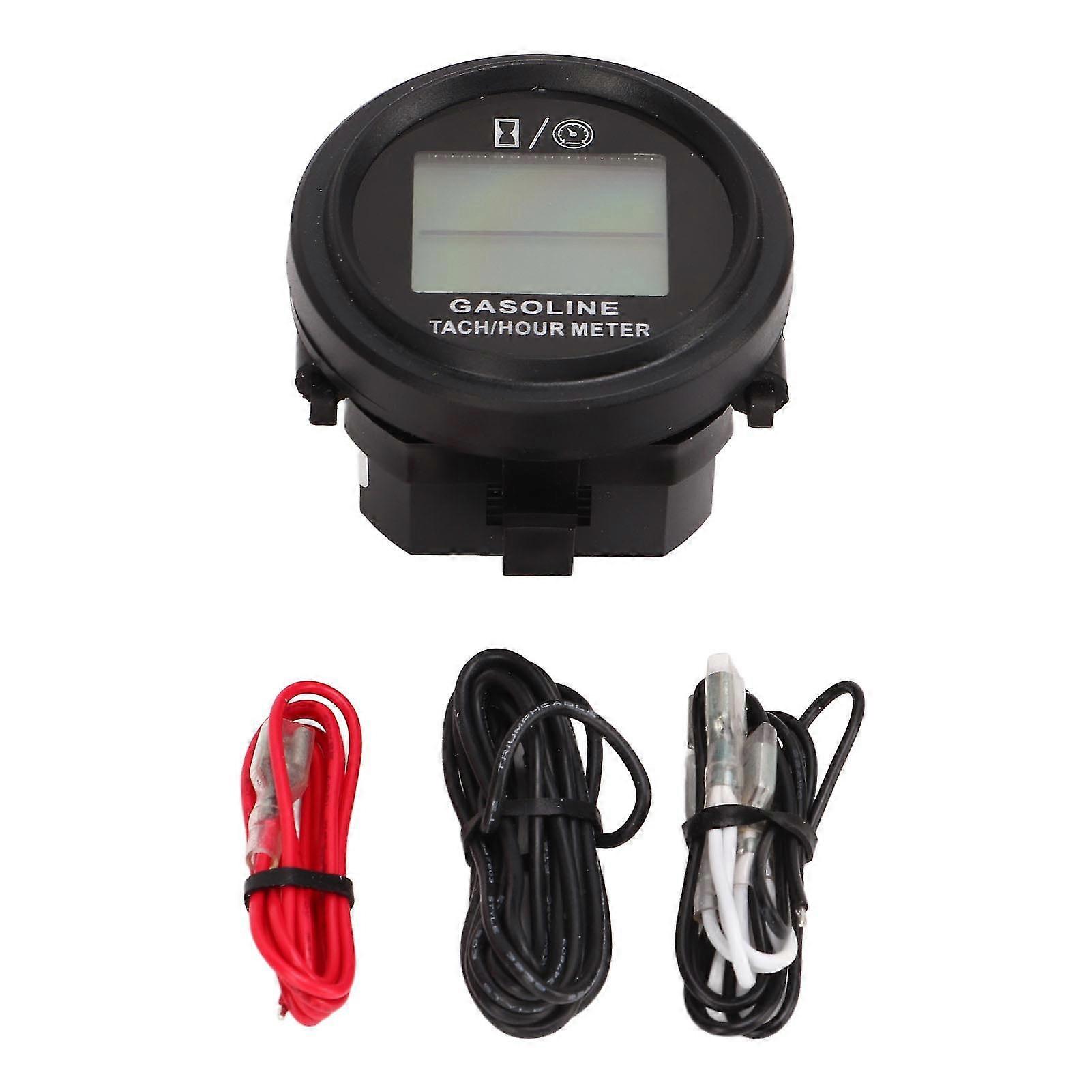 Waterproof Digital Tachometer RPM Gauge with Hour Meter Counter compatible with Electric Bike Modification
