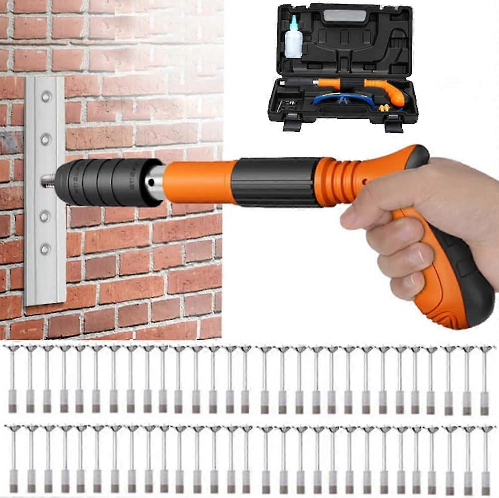 Ενσωματωμένο καρφωτικό αέρα, χειρωνακτικό καρφωτικό νυχιών χάλυβα 3 δύναμη γραναζιών με τα στρογγυλά καρφιά 50/100 τεμ