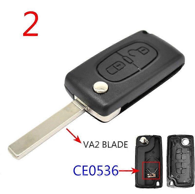 For Peugeot 308 207 307 3008 5008 807 For Citroen C2 C3 C4 C5 C6 C8 Car Key Remote Flip Key Shell Case 2 Buttons CE0523 CE0536 Key Blanks