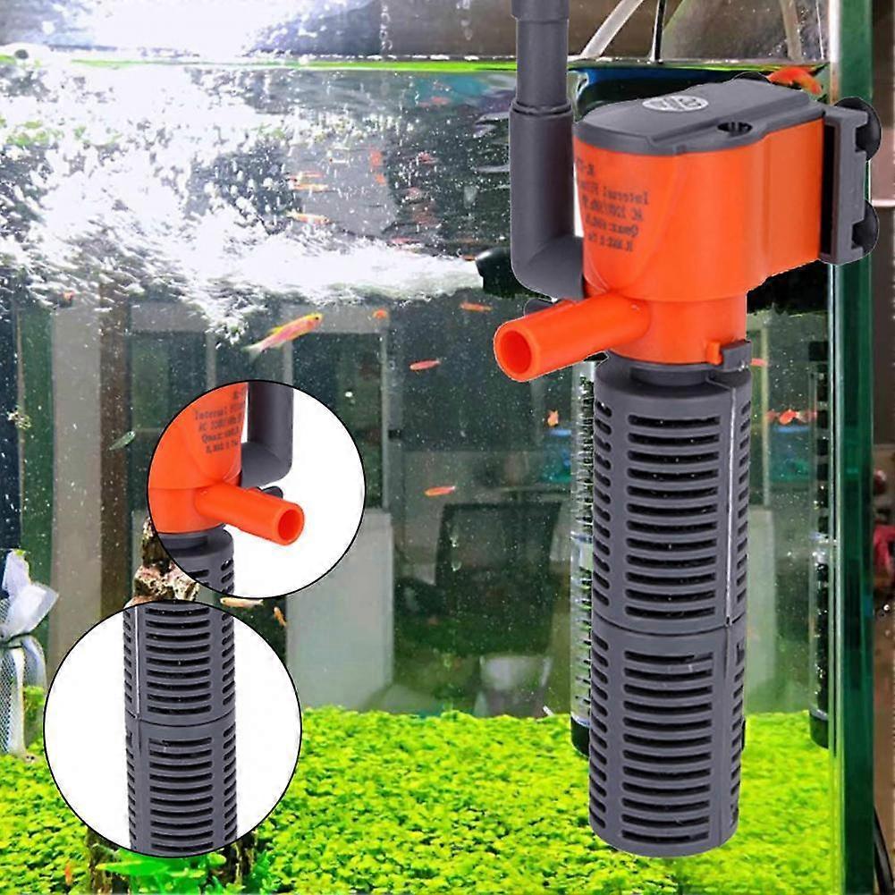O Supply Small Fish Tank Filter Long Lifespan Fish Tank Filter Reliable Three-in-one Built-in Submersible PumpIn-