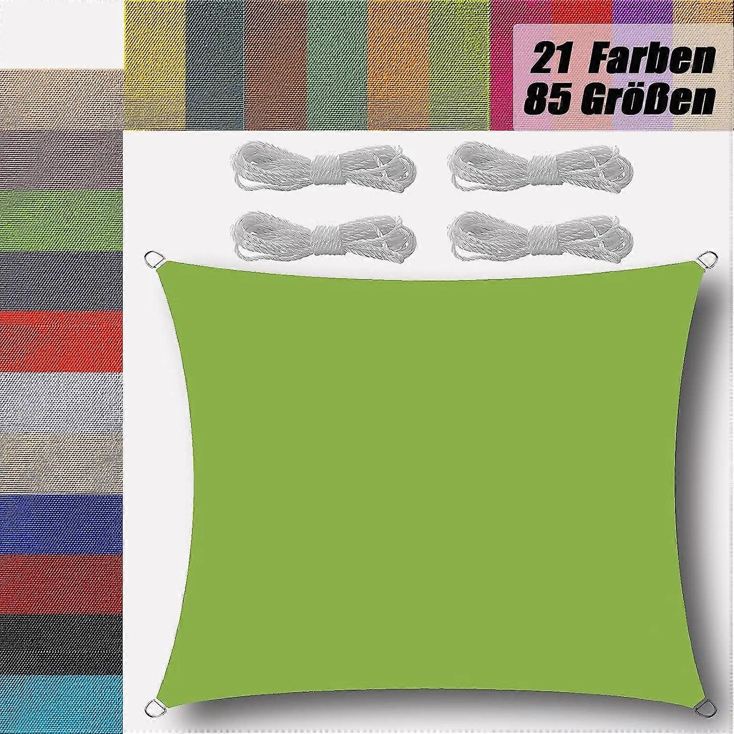 Patio Shade Sail Impermeabile 95% Protezione UV Baldacchino impermeabile per ponte Patio giardino Balcone esterno rettangolare verde 2x2m