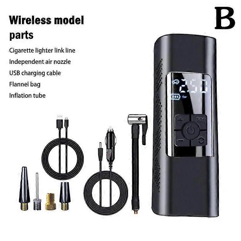 150PSI Rechargeable Air Pump Tire Inflator Cordless Portable Compressor Digital Car Tyre Pump For Bicycle Tires Balls