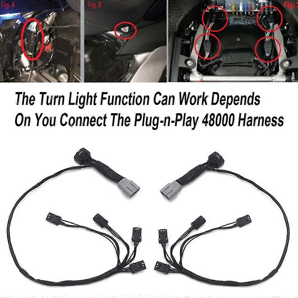 For Honda Goldwing Gl 1800 Gl1800 F6b New Motorcycle Front Brake Fork Mounted Nav Led Lights In Chrome Or Black 2018 2019 2020