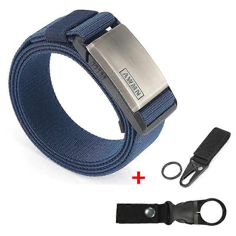 MEDYLA New Nylon Belt Metal Magnetic Buckle Adjustable Belts For Men Military Combat Elastic Belts High Quality Wear-resistant
