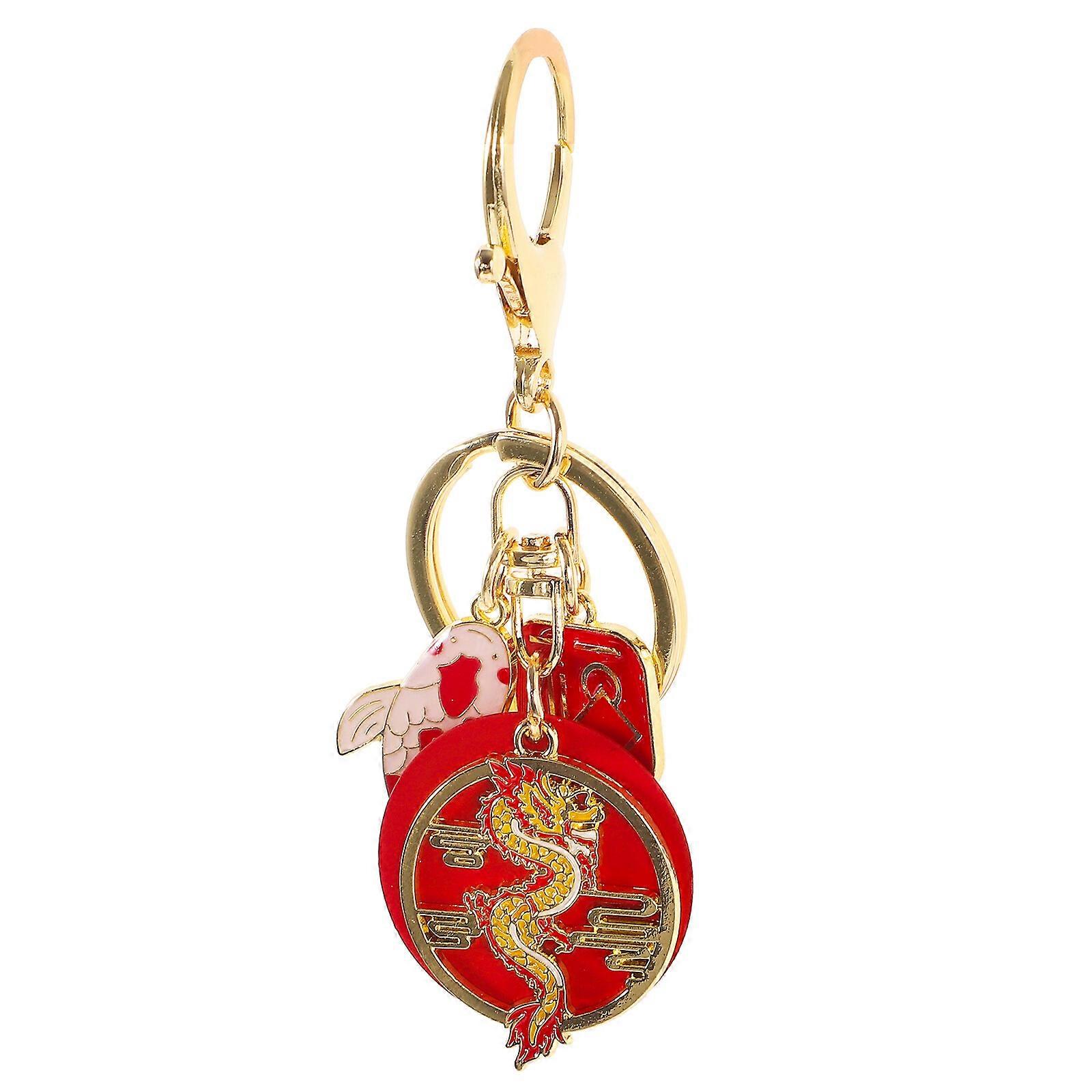 Dragon Year Keychain New Year Keyring Dragon Year Key Chain Backpack Hanging Pendant