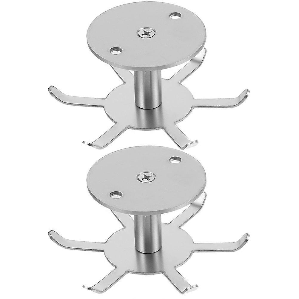 2pcs Kitchen Under Cabinet Hook 360 Degree Rotating Hook Kitchen Utensil Hanger Kitchen Supply