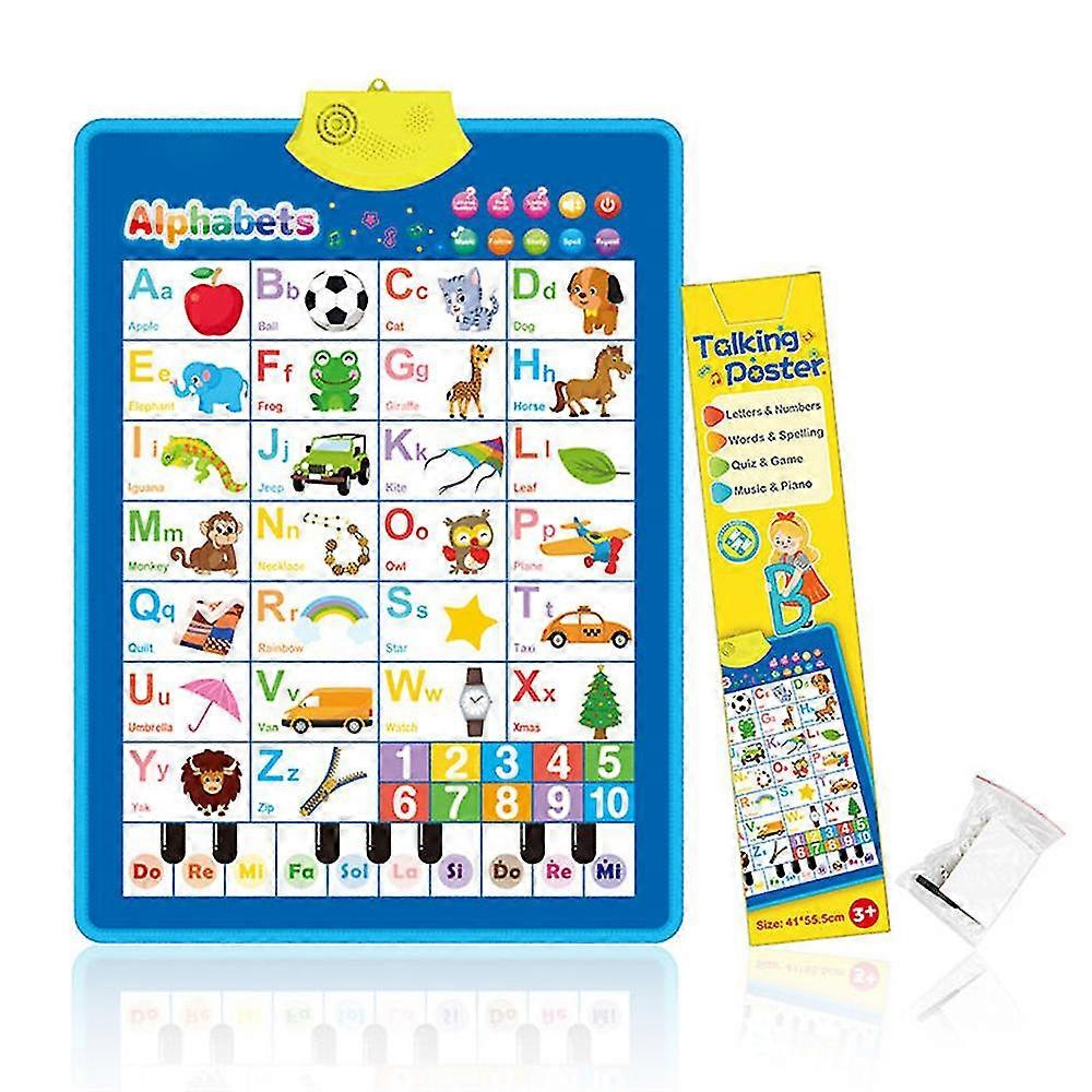 Electronic Alphabet Wall Chart Talking Music Poster Baby Learning Educational Toys Gifts