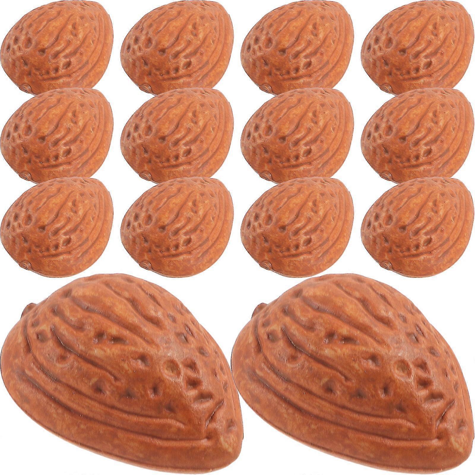 20pcs Realistic Almonds Decors Artificial Almonds Fake Nuts Lifelike Model Table Almonds Decorations