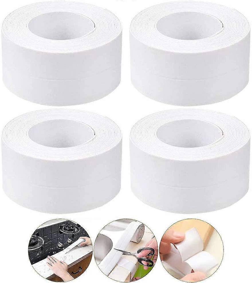 4 kpl itseliimautuva vedenpitävä hometta kestävä tiivistysteippi Caulk Tape Kylpyhuone