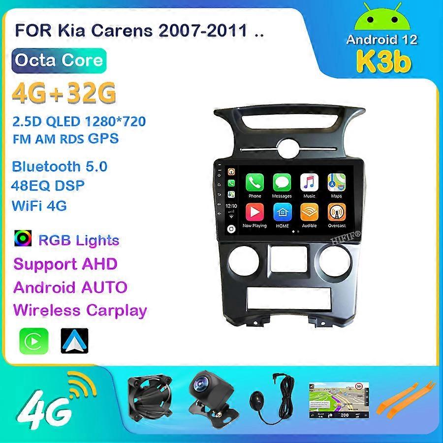 Android 12 2Din Multimedia Player For Kia Carens 2007 2008 2009 2010 2011 Car Radio Carplay Stereo Head Unit GPS Navigation
