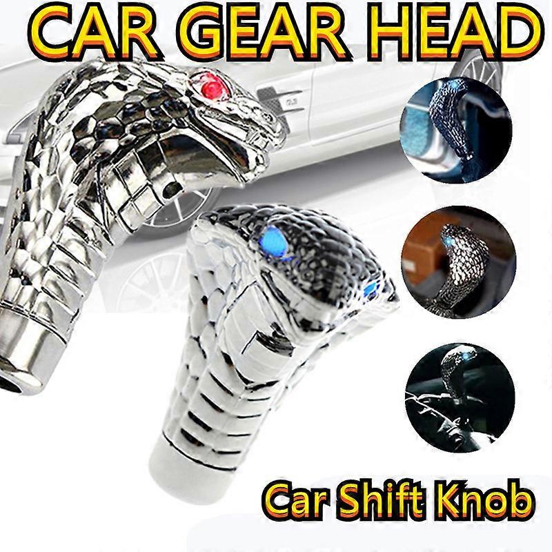 Car Gear Shift Shifter Knob Lever Handle Head Manual Cobra Universal LED Glasses Snake Four Flash Mode