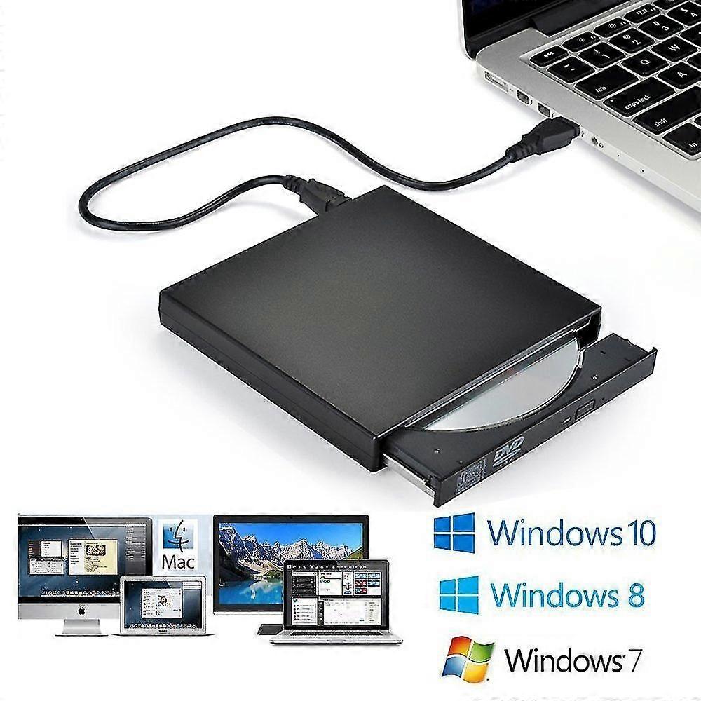 External Protable External Dvd Drive, Usb2.0 Cd Drive, Usb Slim Portable Cd-rw Dvd-r Combo Burner Writer Player For Laptop Notebook Pc Desktop Compute