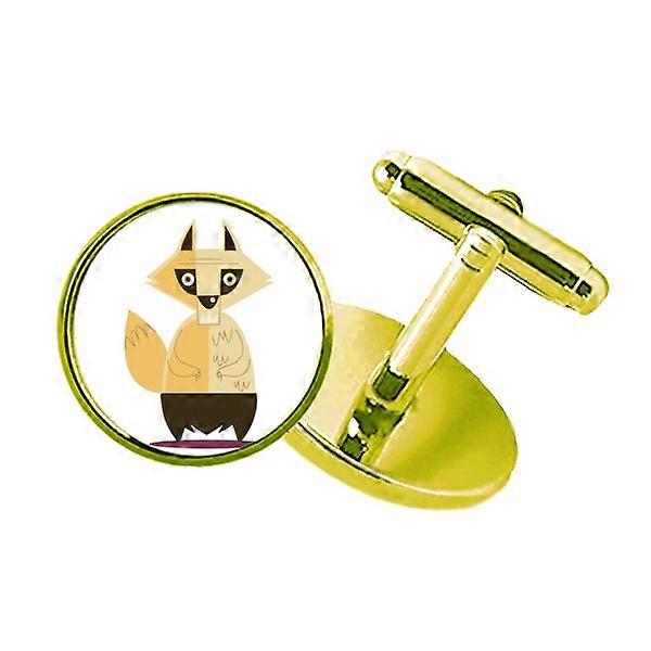 フォックス恐怖ハロウィーンゴーストハッピースタッズビジネスメタルカフリンクスゴールデン