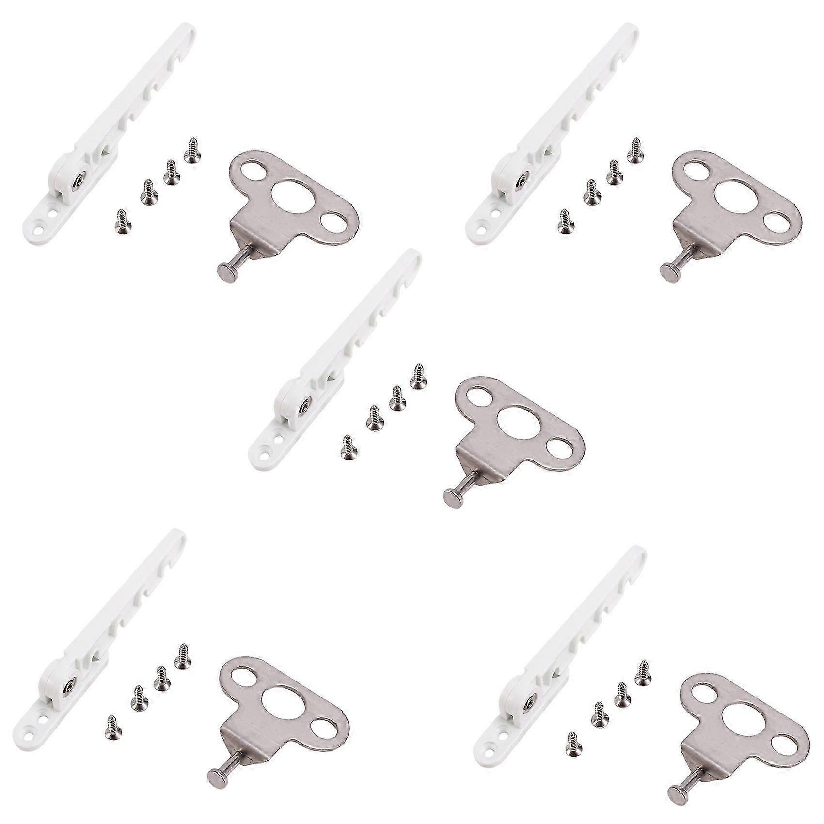 5pcs Window Ventilation Limiter Retainer Wind Brace Bracket Inner Opening Door Window Limit Wind Hook White