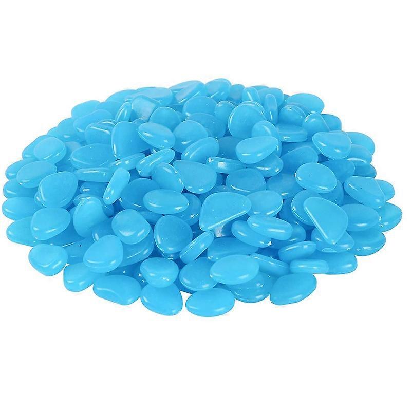 200 Pcs Glowing Glow in the Dark Stones Rocks Luminous Cobblestones or Garden Walkways Decoration (