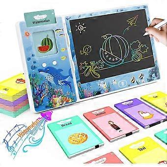 Talking Flash Cards & Drawing Learning Toys, 112 Pcs Talking Flash Cards for 2-6 Years Toddlers, Montessori Education Toys