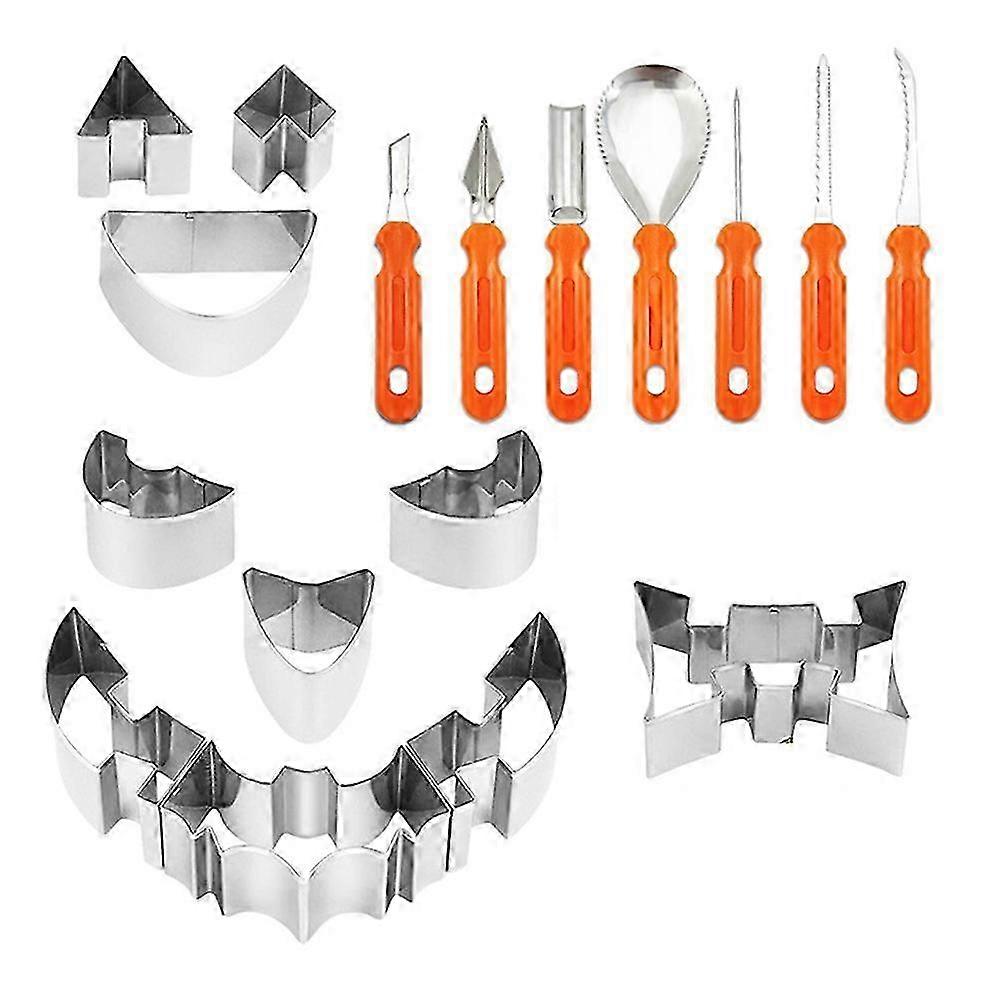 Cadılar Bayramı Kabak Oyma Araçları Kitleri Paslanmaz Çelik Profesyonel Kabak Lambası Oyma Bıçağı Seti