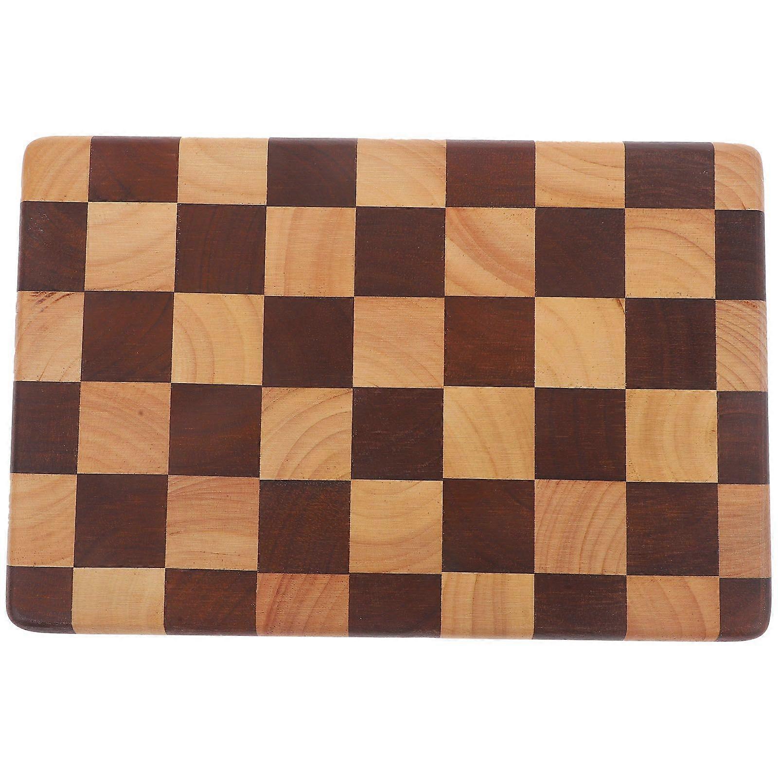 Holz Schneidebrett Fleisch Obst Gemüse Schneidebrett Kariertes Schneidebrett