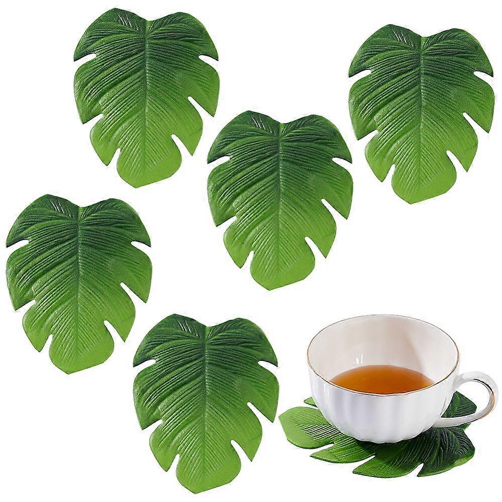EVA Cup Mats Imitation Plants Leaf Green 121x100x2mm