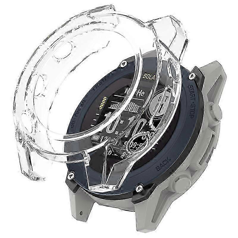For Descent G1 Transparent Tpu Hollow Cover Anti-scratch Watch Protective Case - Transp Transparent Multicolor