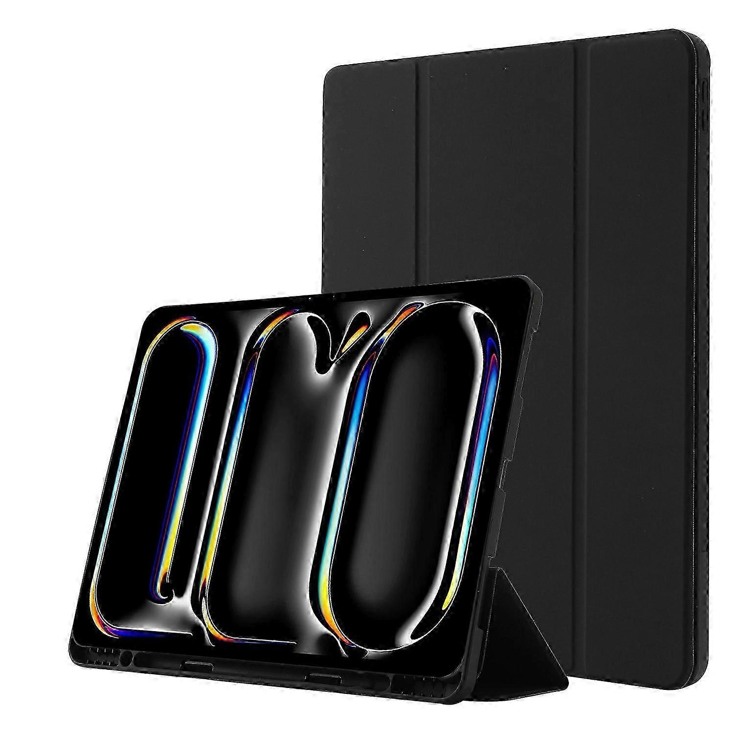 Tri-fold Leather Tablet Case For iPad Pro 13 2024
