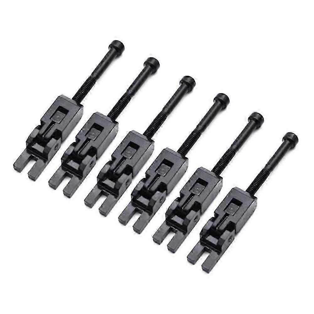 6pcs E-Gitarre Double Locking System Locked String Sättel Tremolo Bridge Gitarre Zubehör, schwarz