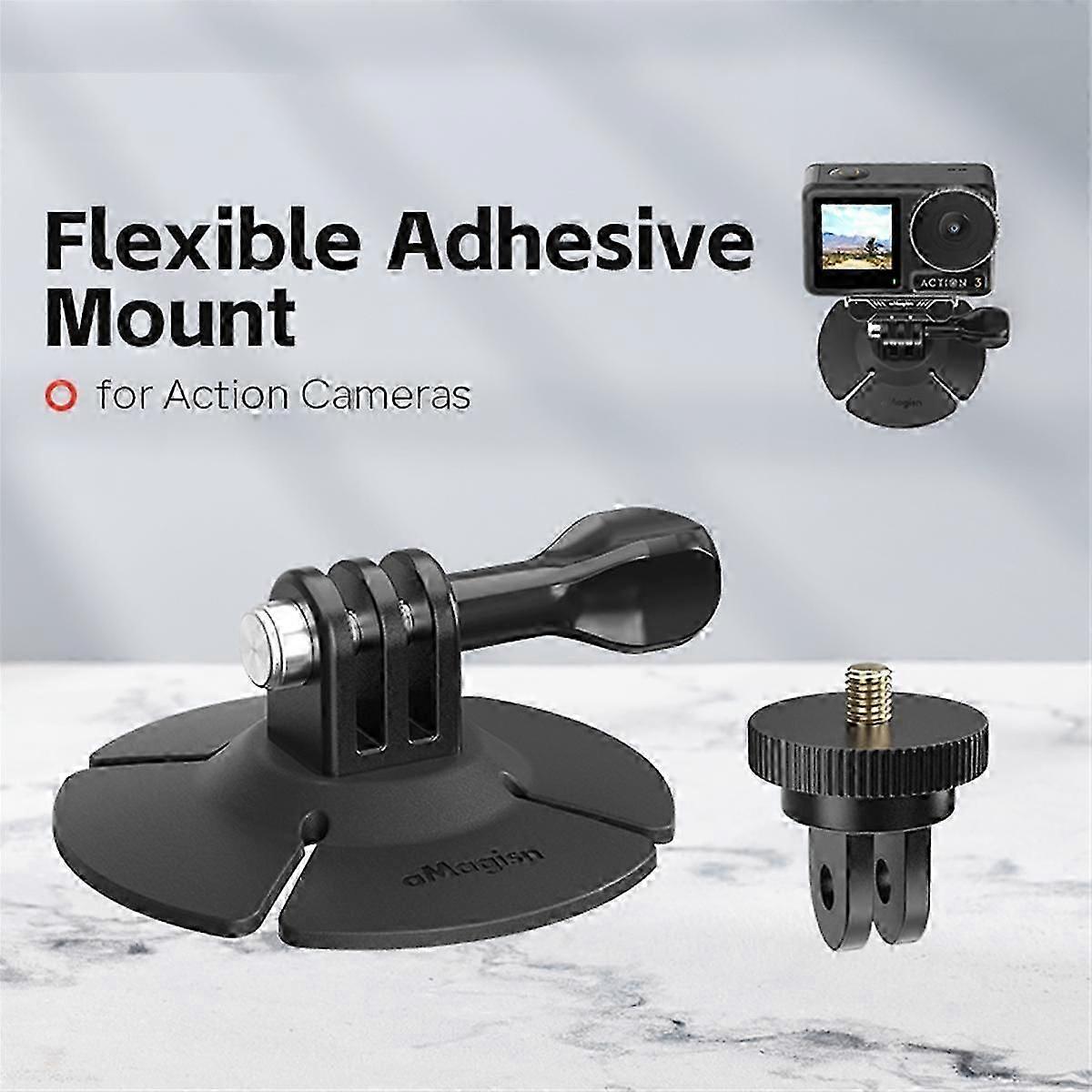 Flexible Adhesive Base For // Action Camera Motorcycle Helmet Curved Flat Mounts