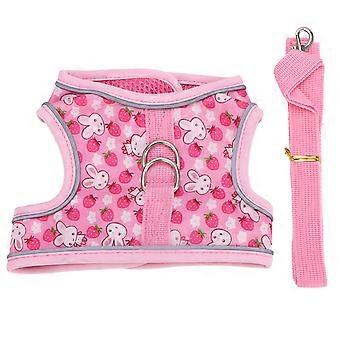 Reflective Adjustable Pet Vest with Rope Hook&amp;Loop Design Chest Protector Bowknot Cat Vest(S )