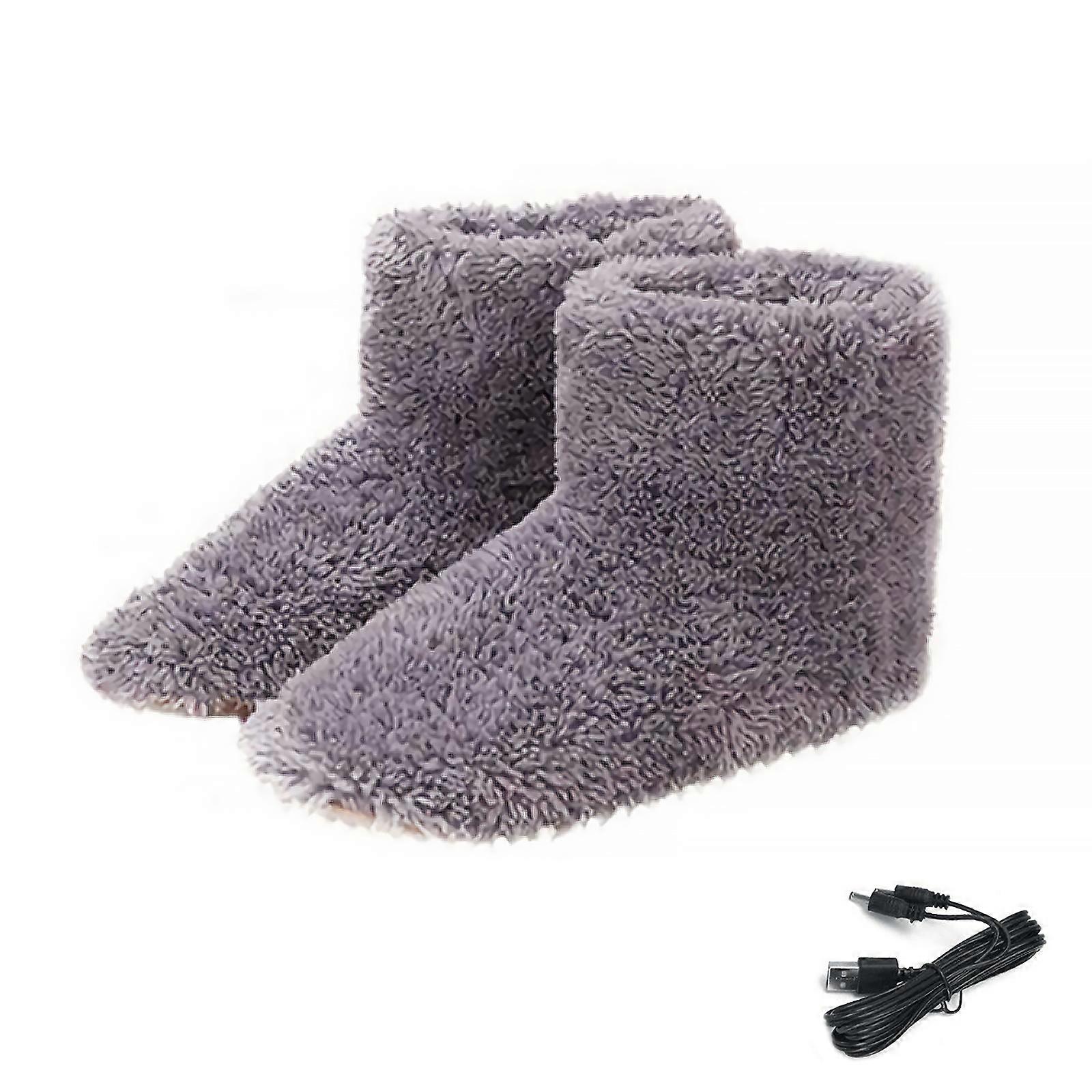 USB heated shoes with non-slip fabric stitching