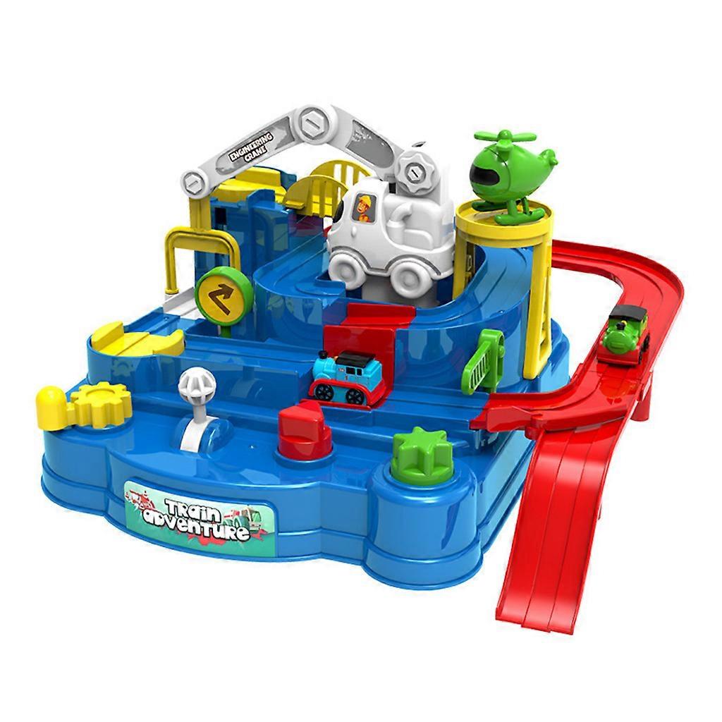 Mini Track Car Toy Baby for Play Vehicle Busy Board Anti-Collision & Anti-Slip Track Toy Children’s Rail Toy Learning Gi