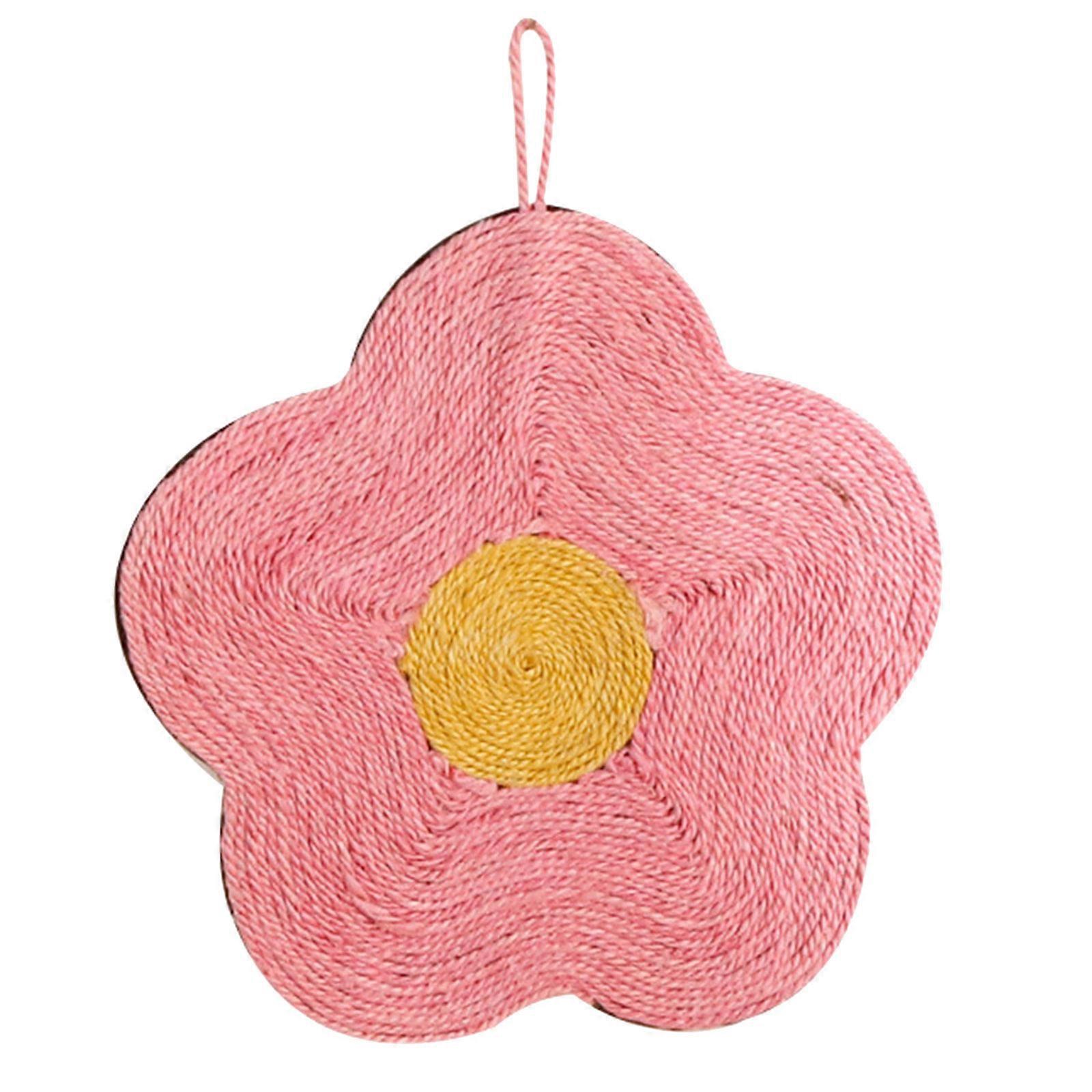 Exercise Mat Toy for Kitty with Non Slip Backing Downtown Pet Supply Natural for Cat Scratching Mat with Premium Sisal Pink