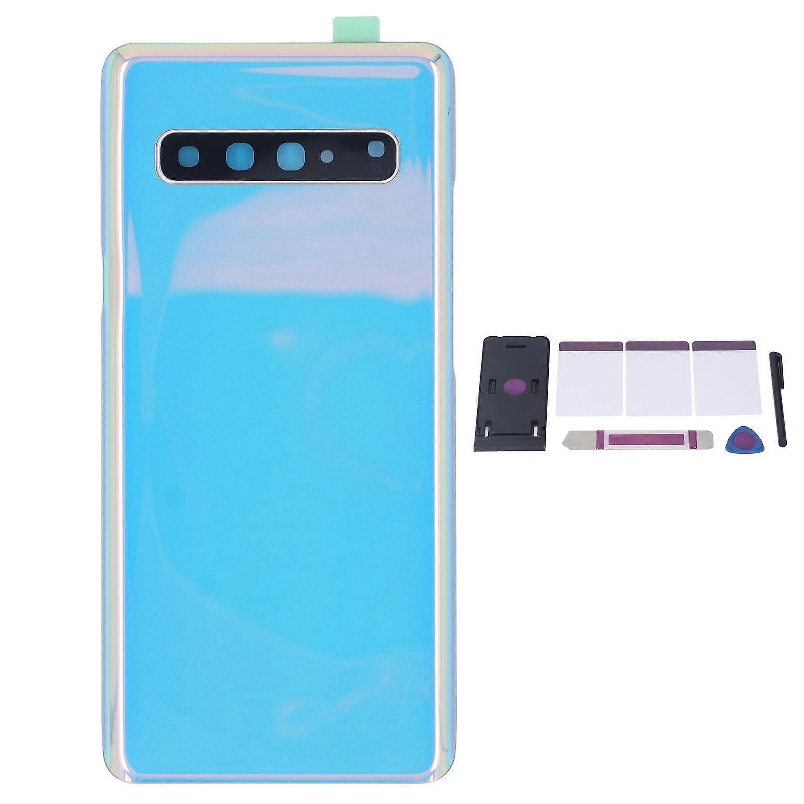 Galaxy S10 5G Silver Back Glass Cover Replacement - Pre-Installed Lens & Tool Kit
