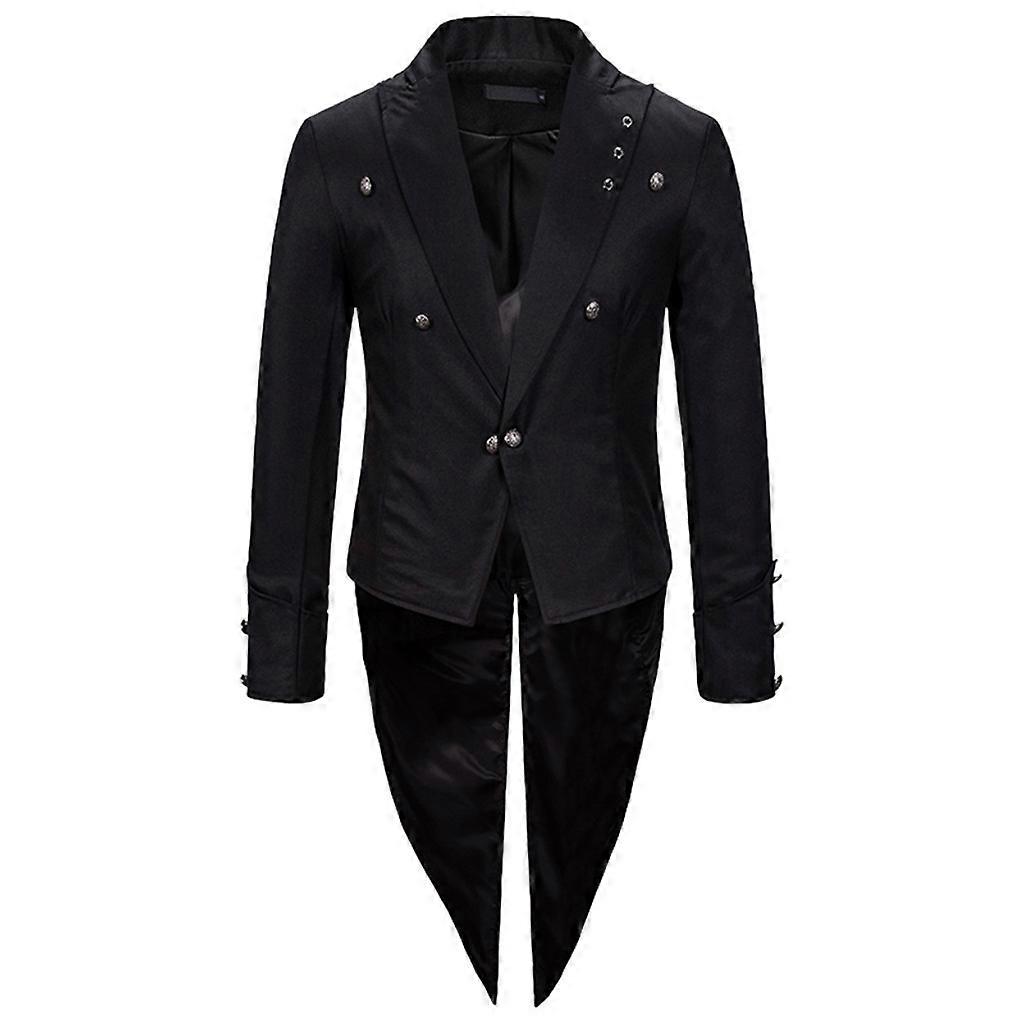 Moda Kostüm Erkek Ceket Tailcoat Ceket Gotik Frock Ceket Üniforma Smokin Kostüm Praty Dış Giyim
