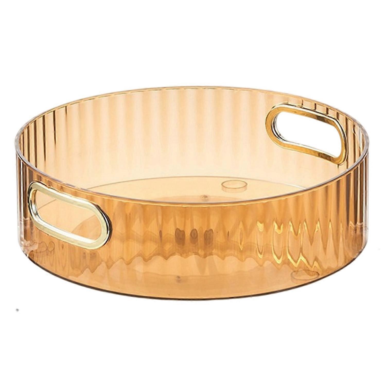 360 Degree Rotating Tray Kitchen Cosmetic Turntable Storage Tray Non-Slip Round Spice Rack Plate