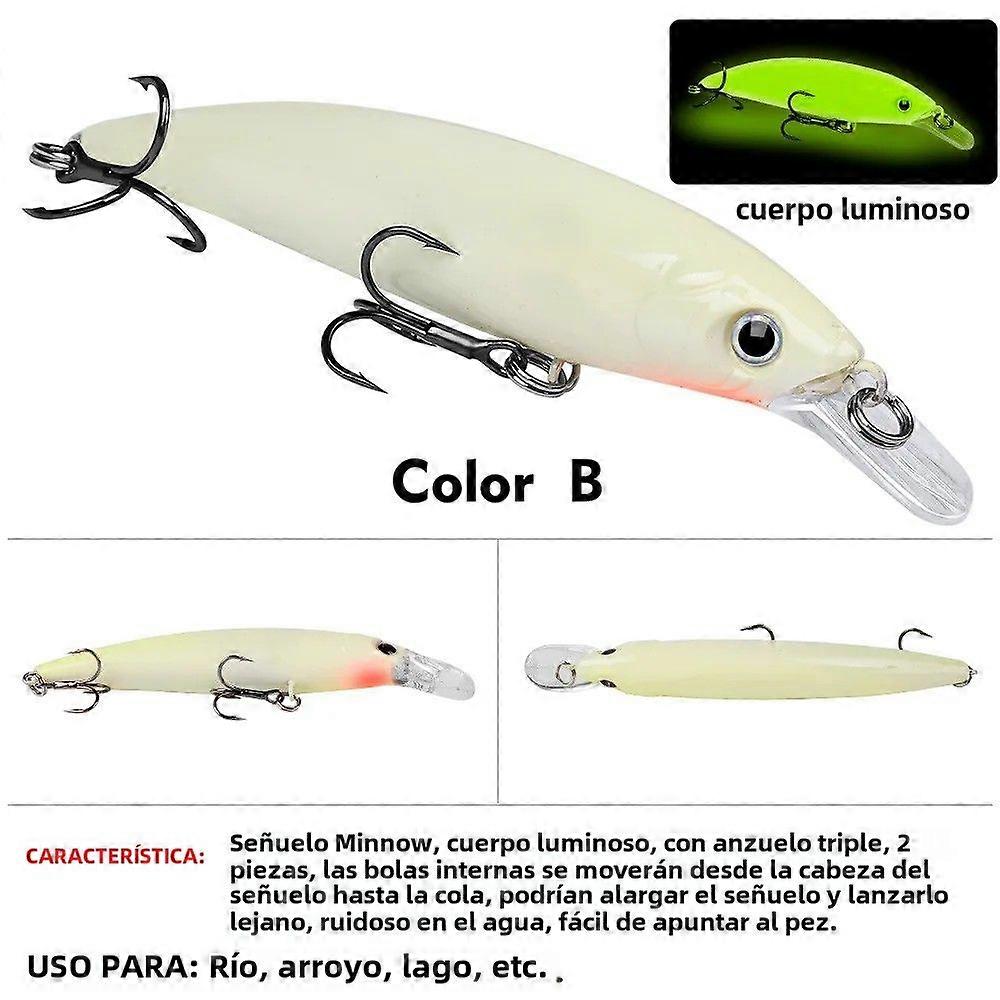 Luya Bait Luminous Hard Plastic Mino 9cm 11cm Bionic Fake Fishing Lure Floating Water Long Shot For Ocean River Lake