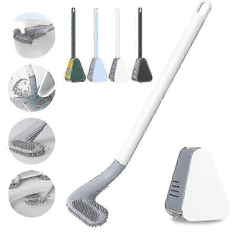 シリコーントイレブラシとホルダー便器バディブラシクリーニングブラシノンスリップバスルームトイレ