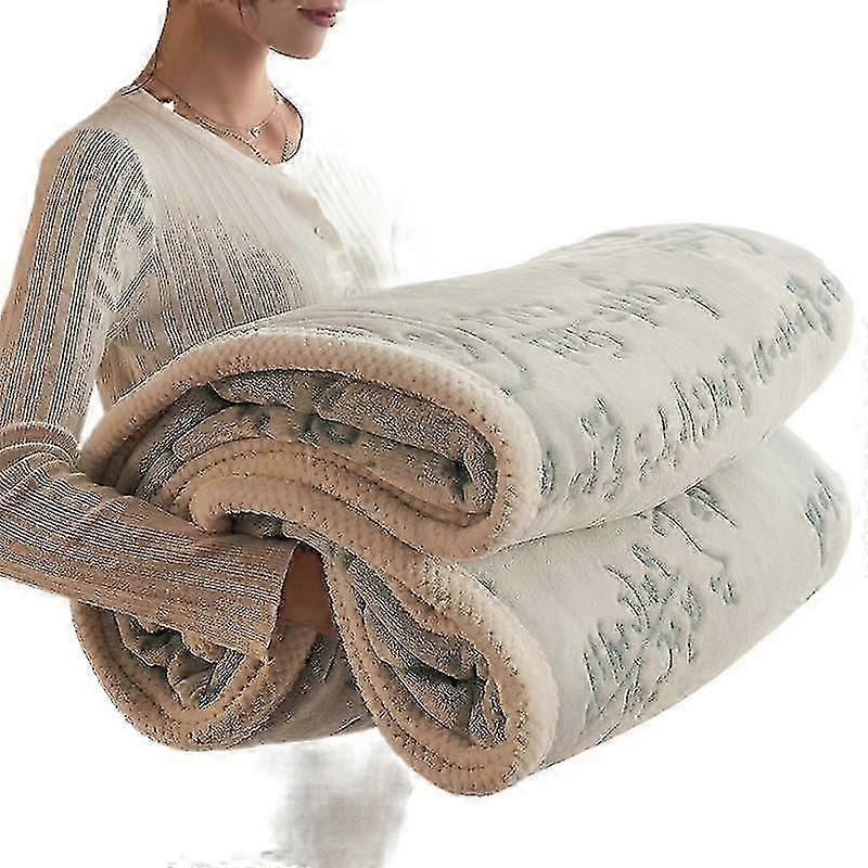 Winter Thickened Warm Milk Fleece Blanket Double-sided Flannel Blanket Quilt Multi-functional Blanket